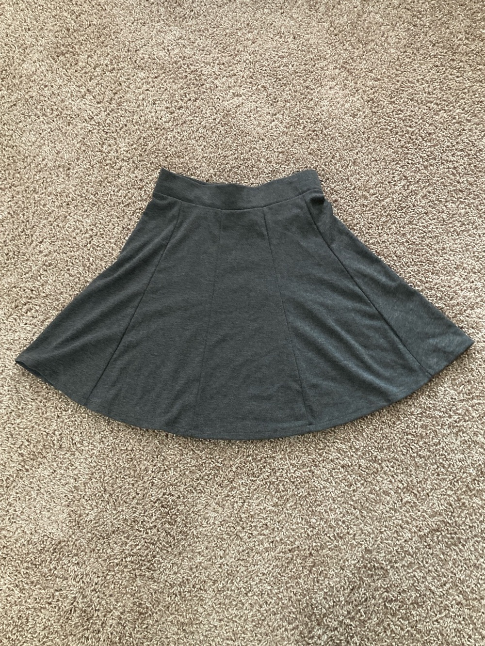 Old Navy Women's Classic Charcoal Gray Circle Skirt, Flared Skater Style, sz. XS